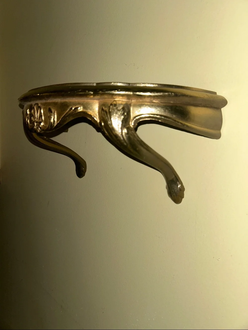 Burwood 1983 Vintage shiny Goldtone gilded shelf